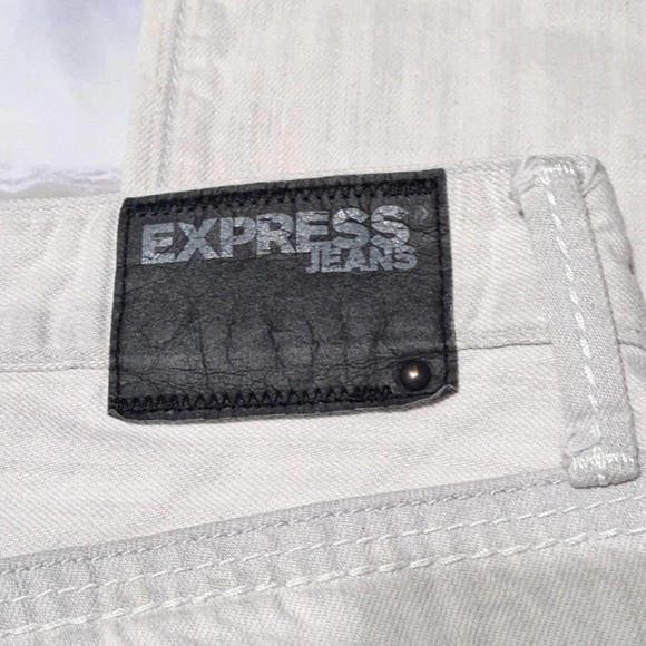 Express Distressed Jeans‎ Cream Size 34x30 - Picture 7 of 7